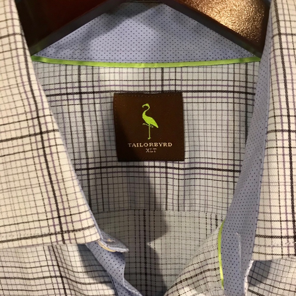 Tailorbryd Big and Tall Plaid Button-Down Shirt